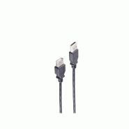 Shiverpeaks Câble de rallonge BASIC-S USB 2.0, 3,0 m - noir 4017538094575