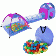 TENTE DE JEU POUR ENFANTS AVEC TUNNEL + 200 BALLES + SAC DE TRANSPORT 08_0000337 TENTE DE JEU POUR ENFANTS AVEC TUNNEL + 200 BALLES + SAC DE TRANSPORT 08_0000337