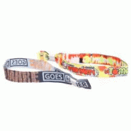Textil'pass tisse jacquard - référence : txpt - bracelet sécurisé en textile polyester personnalisé