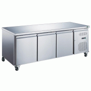 Tour pâtissier réfrigéré 3 portes et plan en inox - P800 mm | Afi - AA38PP