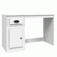 VidaXL Bureau avec tiroir blanc 115x50x75 cm bois d'ingénierie Modèle Apex Select - 816472