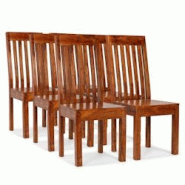 Décoshop26 - Lot de 6 chaises de salle à manger design épuré et moderne en bois d'acacia brun DEC025681 - 3000255383191 Décoshop26 - Lot de 6 chaises de salle à manger design épuré et moderne en bois d'acacia brun DEC025681 - 3000255383191