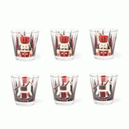 Excelsa lot de 6 verres Vintage Christmas verre 25 cl multicolore - multicolore verre 67729 Excelsa lot de 6 verres Vintage Christmas verre 25 cl multicolore - multicolore verre 67729