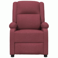 Fauteuil inclinable électrique Rouge bordeaux Tissu Modèle Lormelis - 8720286935989