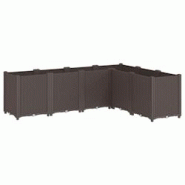 Helloshop26 - Jardinière bac lit surélevé plantes fleurs terrasse jardin 160 x 120 x 53 cm polypropylène marron 02_0037455 - 3000217817351 Helloshop26 - Jardinière bac lit surélevé plantes fleurs terrasse jardin 160 x 120 x 53 cm polypropylène marron 02_0037455 - 3000217817351