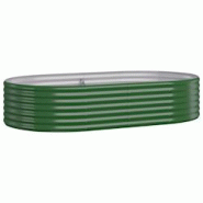 Helloshop26 - Jardinière bac lit surélevé plantes fleurs terrasse jardin de jardin acier enduit de poudre 175 x 100 x 36cm vert 02_0039588 - 300021 Helloshop26 - Jardinière bac lit surélevé plantes fleurs terrasse jardin de jardin acier enduit de poudre 175 x 100 x 36cm vert 02_0039588 - 300021