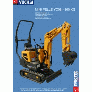 Mini-pelles yc08 - 800 kg