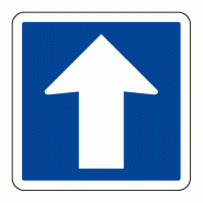 Panneau C12 - Circulation à sens unique panneau seul