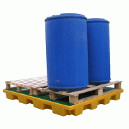 Plateforme de rétention PE - 240L - Ht 150 mm - Modèle spécial palette 1200 x 1200 mm