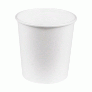 Pot à Soupe Kraft Blanc NOVABOWL 350ml / 35CL - Carton FSC 300g + 18g PE Étanche - Lot de 500 - blanc en carton BGT330