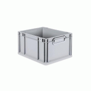 PROREGAL Bac Euro NextGen Economy | Poignées rouges fermées | HxLxP 22x30x40cm, 20 litres | boîte industrielle, boîtes de rangement, empilables -