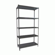 PROREGAL Étagère pour charges lourdes METAL SHARK | HxLxP 180x90x50cm | Charge du compartiment 180kg | anthracite - gris métal PR_RS3-24 PROREGAL Étagère pour charges lourdes METAL SHARK | HxLxP 180x90x50cm | Charge du compartiment 180kg | anthracite - gris métal PR_RS3-24