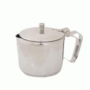 Théière à couvercle 350ml en inox 7,4x7,4x9,3cm
