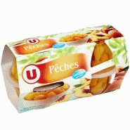U COUPELLES DE FRUITS PÊCHES X 4 452G U COUPELLES DE FRUITS PÊCHES X 4 452G