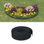 Vidaxl bordure de jardin noir 10 m 15 cm polyéthylène 154397