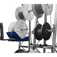 Adaptateur pour gerbeur pour charger et décharger le rack à tourets en toute sécurité Adaptateur pour gerbeur pour charger et décharger le rack à tourets en toute sécurité