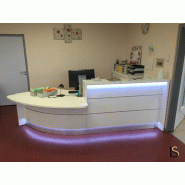 Banque d'accueil lumineuse Valde - MDD - Blanc, Blanc brillant, Gauche, 284_0