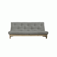 BANQUETTE CONVERTIBLE FRESH PIN COLORIS GRIS COUCHAGE 140*200 CM.