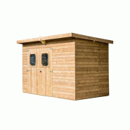 HABRITA abri theora sans plancher panneaux en bois thermo chauffé toit mono pente 4.52 m² the2818.02n - beige 3760161073813