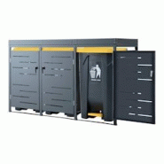 Helloshop26 - Cache poubelle extérieur acier galvanisé 122 x 196 x 80 cm 03_0006692 - 3001837747769 Helloshop26 - Cache poubelle extérieur acier galvanisé 122 x 196 x 80 cm 03_0006692 - 3001837747769