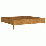 Helloshop26 - Jardinière bac lit surélevé plantes fleurs terrasse jardin de jardin 100 x 100 x 26 cm acier corten marron 02_0039274 - 3000218454531 Helloshop26 - Jardinière bac lit surélevé plantes fleurs terrasse jardin de jardin 100 x 100 x 26 cm acier corten marron 02_0039274 - 3000218454531