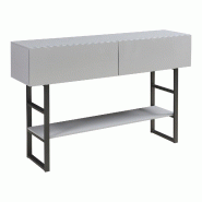 Helloshop26 - Table console 75 x 120 x 30 cm panneau de particules gris clair 03_0010888 - 3000225461836