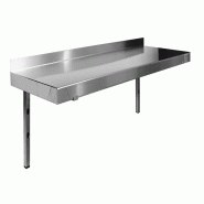 ITALCONCEPT L2G Etagere Murale Inox 304 Tubulaire Consoles, 25 x 1600 x 400mm - 3616350019851