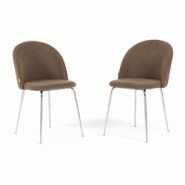 RATTATAN Lot de 2 chaises d’intérieur en velours côtelé avec pieds en métal, rembourrées pour cuisine, salle à manger, bar ou restaurant – S RATTATAN Lot de 2 chaises d’intérieur en velours côtelé avec pieds en métal, rembourrées pour cuisine, salle à manger, bar ou restaurant – S