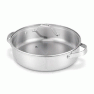 Sauteuse 2 anses Cicla avec couvercle en verre 28 cm en acier inoxydable recyclé - Argent Rond Inox Beka 37.5x cm - 3458160004944 Sauteuse 2 anses Cicla avec couvercle en verre 28 cm en acier inoxydable recyclé - Argent Rond Inox Beka 37.5x cm - 3458160004944