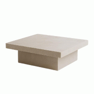 STELLAMEUBLES Table basse PARISIENNE en Travertin carrée - 3667335112777