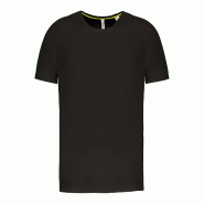 T-shirt de sport à col rond recyclé homme Noir M 100% Polyester - M noir 3663639096942