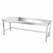 Table de travail en inox soubassement 1800 x 600 mm avec renfort PREMIUM / GOLDINOX - inox 3701770804658 Table de travail en inox soubassement 1800 x 600 mm avec renfort PREMIUM / GOLDINOX - inox 3701770804658