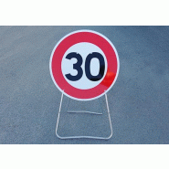 Panneau de signalisation – Vitesse limitée à 30km/h BK14-30 – Classe 1, visible à 80m, en acier galvanisé
