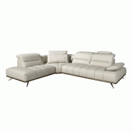 AC ANGEL CERDA Angel Cerdá Canapé d'angle gauche en cuir gris clair 6243C 310 x 235 x 102 - gris fourrure 8435631039778 AC ANGEL CERDA Angel Cerdá Canapé d'angle gauche en cuir gris clair 6243C 310 x 235 x 102 - gris fourrure 8435631039778
