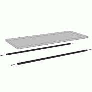 Barre support tablette 61x4,4cm p/portant Round  - par 2 - noir mat