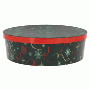 Boite carton ronde empilable Noel Vert Ø33 - Boite carton ronde empilable Noel Vert Ø33 -