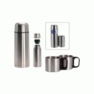 EDM Ensemble Thermos 1L avec 2 tasses en acier inoxydable - multicolore inox 8711295019357
