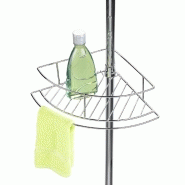 Etagère de bain / douche d'angle à poser, chromé brillant, dolcedo