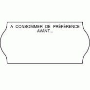 Étiquette méto format 26x12 mm - blanc 'A consommer de préférence' - x18000