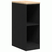 Helloshop26 - Armoire de rangement polyvalente garage 30 x 51 x 85 cm surface de travail pratique durable en bois noir 02_0051336 - noir Bois massif 3