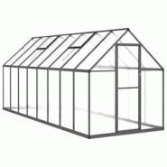 Helloshop26 - Serre tente abri plante fleur légumes avec cadre de base 445 x 169 x 195 cm aluminium anthracite 02_0044505 - 3000220182842 Helloshop26 - Serre tente abri plante fleur légumes avec cadre de base 445 x 169 x 195 cm aluminium anthracite 02_0044505 - 3000220182842