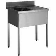 ITALCONCEPT L2G Plonge Inox Soudee, 1 Bac  850mm x 1400mm x 600 mm - 3616350006981