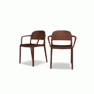 Lot de 2 chaises avec acc. BLENDY - brique