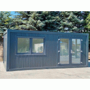 Module bureau 18 m² clé en main - Isolation performante - Menuiseries double vitrage - Sol PVC aspect bois - Électricité complète avec chauffage intégré