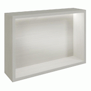 Présentoir Cage noyer clair avec LED 56x14,5x38,4cm