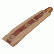 Sac baguette kraft brun 'Tradition' 9+3.5x41 cm - par 1000 - Motif chaleureux et traditionnel