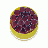 Schneider Emporte-pièce - Décoration en set "Géométrie", 18 pièces, hauteur : 20 mm, acier inoxydable - inox 199650