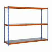 SimonRack Étagère Industrielle, 2000x2100x600 mm, 3 Niveaux, Métal, Étagère Charge Lourde, Bleu/Orange/Galvanisé - Simonforte - bleu métal 8425 SimonRack Étagère Industrielle, 2000x2100x600 mm, 3 Niveaux, Métal, Étagère Charge Lourde, Bleu/Orange/Galvanisé - Simonforte - bleu métal 8425