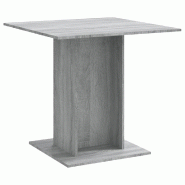 Table à dîner Sonoma gris 80x80x75 cm Bois d'ingénierie Modèle Boréal Confort - Bois manufacturé 825823