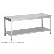 Table centrale avec tablette inferieure inox AISI 430 FABRINOX (Longueur : 1100 , Profondeur : 500) - Longueur:1100,Profondeur:500_0